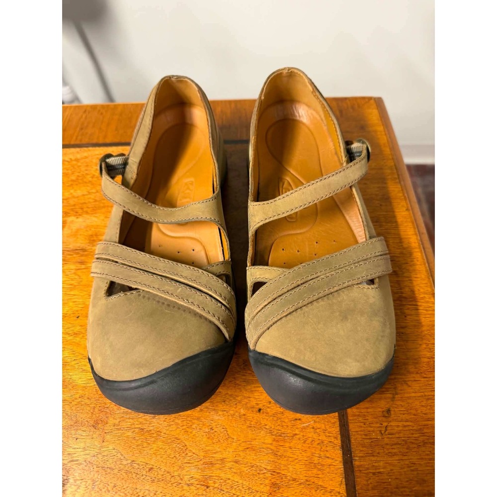 Keen Womens 10.5 W Tan Presidio II Mary Jane Leather Comfort Shoes 1022885